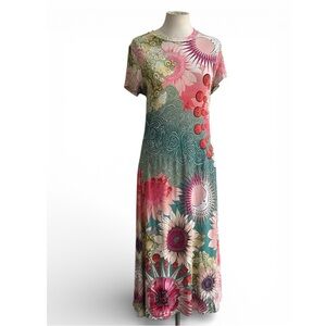 Johnny Was JWLA Janie Favorite Emily cap sleeve midi dress sz Medium